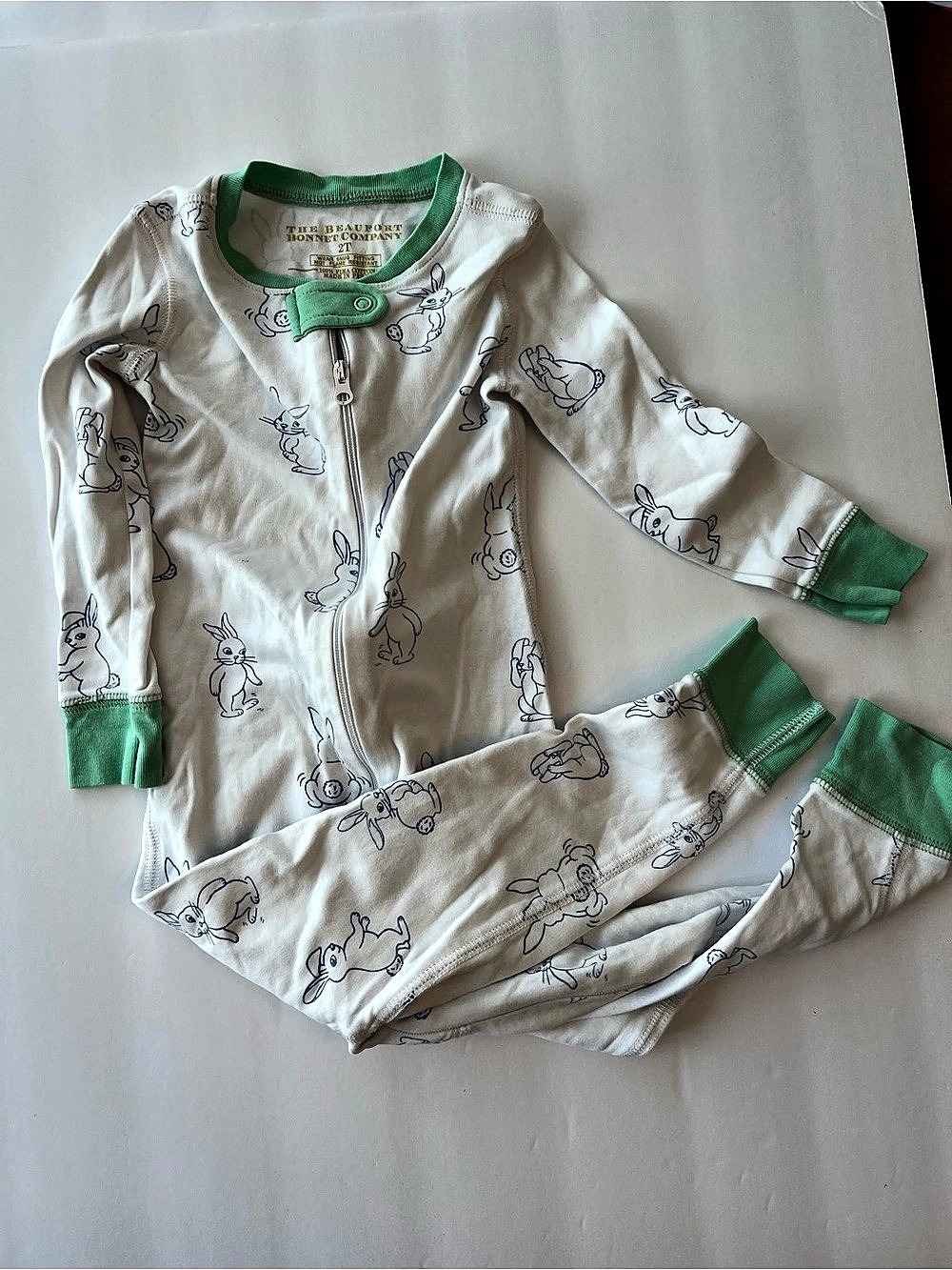 The Beaufort Bonnet Company Pima Cotton Zip Romper / Pajamas Pajama Set Baby 2T